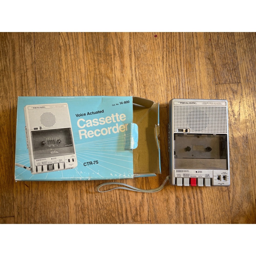Vintage Realistic‎ CTR-75 Voice Actuated Cassette Tape Recorder 14-800